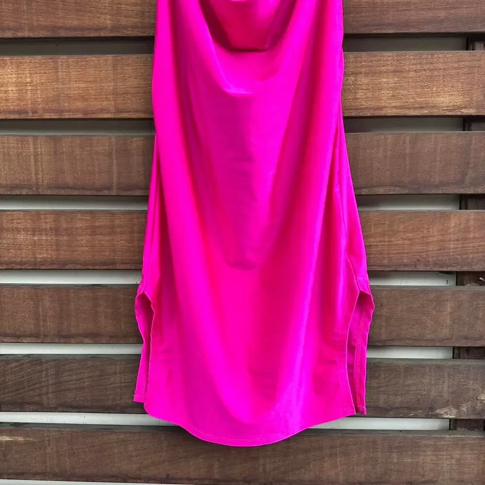 SheIn Halter Mini Dress in Hot Pink - Picture 8 of 8